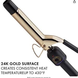 Hot Tools Pro Artist 24K Gold Curling Iron | Long Lasting, Defined Curls (1 in)